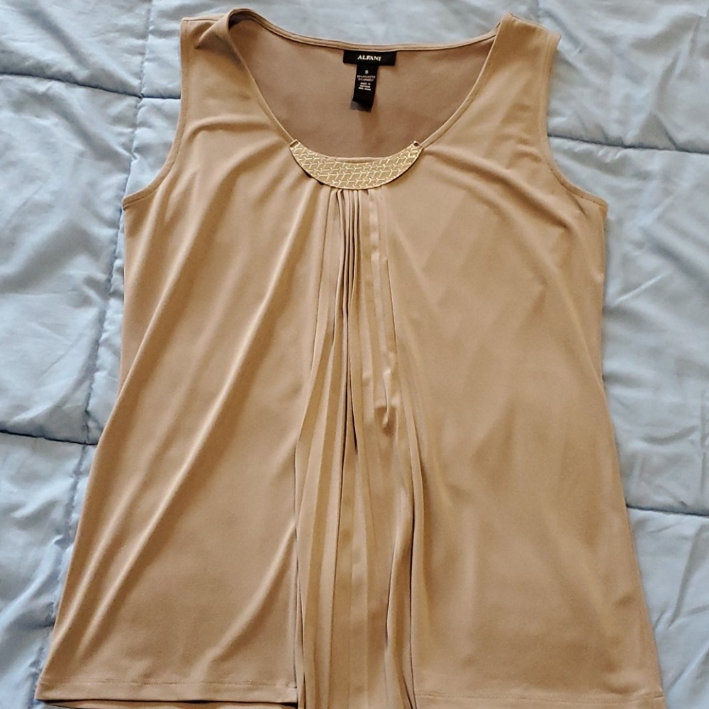 Alfani top with hardwear at neckline